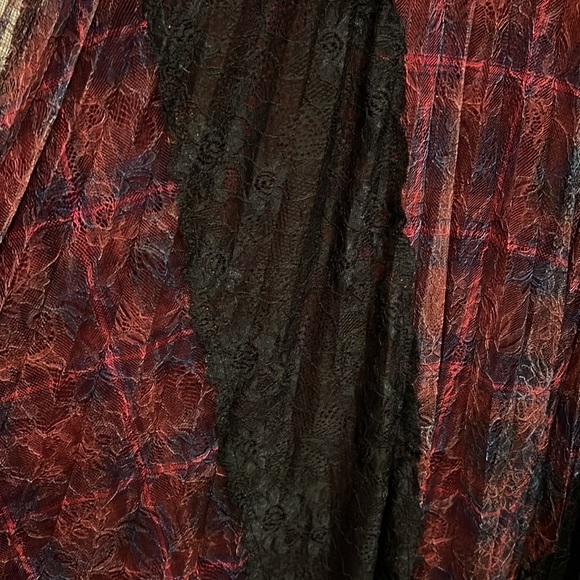 NWT Anthropologie Maeve Delphine Pleated Lace Midi Skirt Size 14 Runs Small - Picture 3 of 6